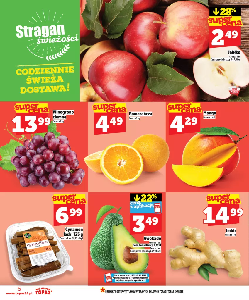 Gazetka promocyjna Topaz - Gazetka - ważna 15.01 do 21.01.2026 - strona 6 - produkty: Imbir, Top