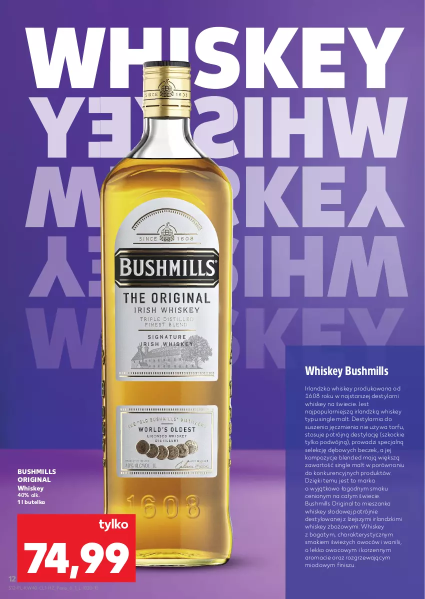 Gazetka promocyjna Kaufland - Barek Kauflandu - ważna 02.10 do 15.10.2025 - strona 12 - produkty: Bushmills, Gin, Koc, Por, Whiskey