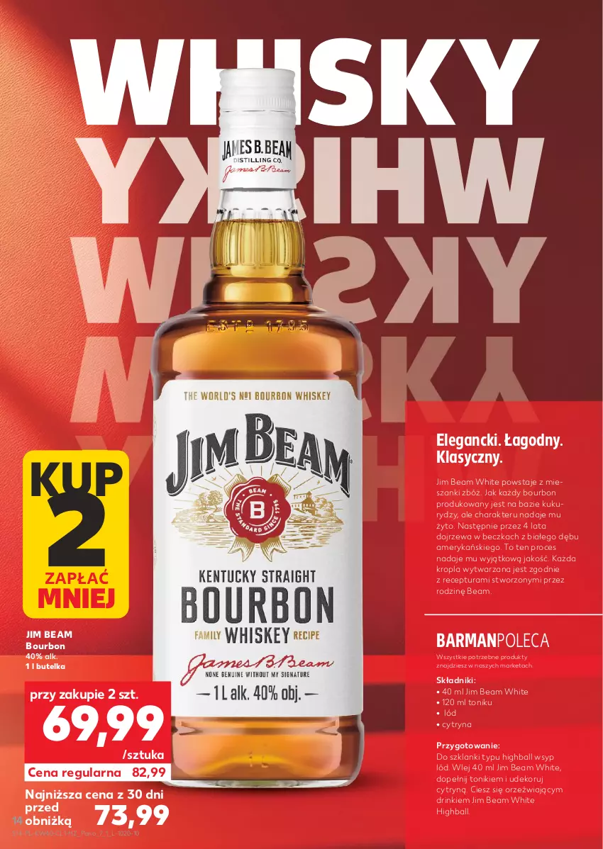 Gazetka promocyjna Kaufland - Barek Kauflandu - ważna 02.10 do 15.10.2025 - strona 14 - produkty: Bourbon, Jim Beam, Lanki, Tonik, Whisky