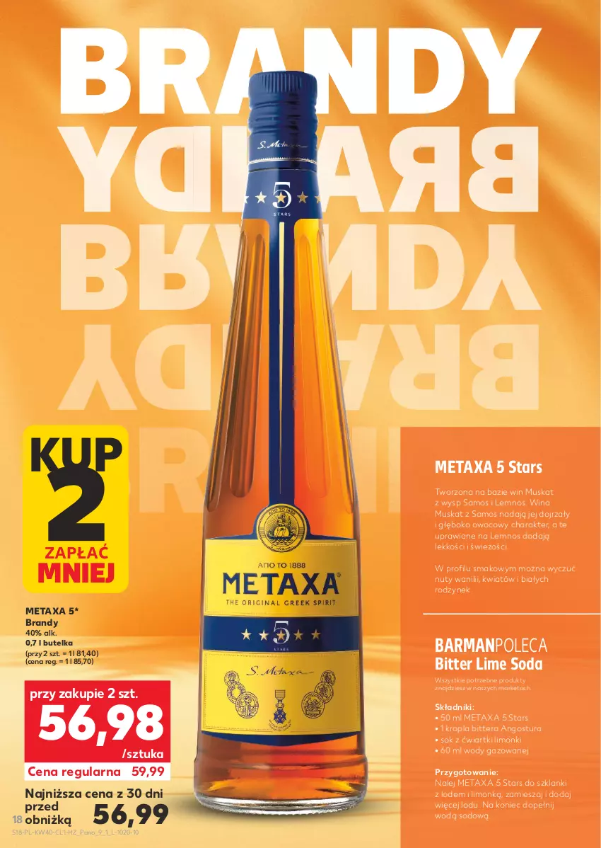 Gazetka promocyjna Kaufland - Barek Kauflandu - ważna 02.10 do 15.10.2025 - strona 18 - produkty: Brandy, Lanki, Metaxa, Mus, Nuty, Sok, Tera
