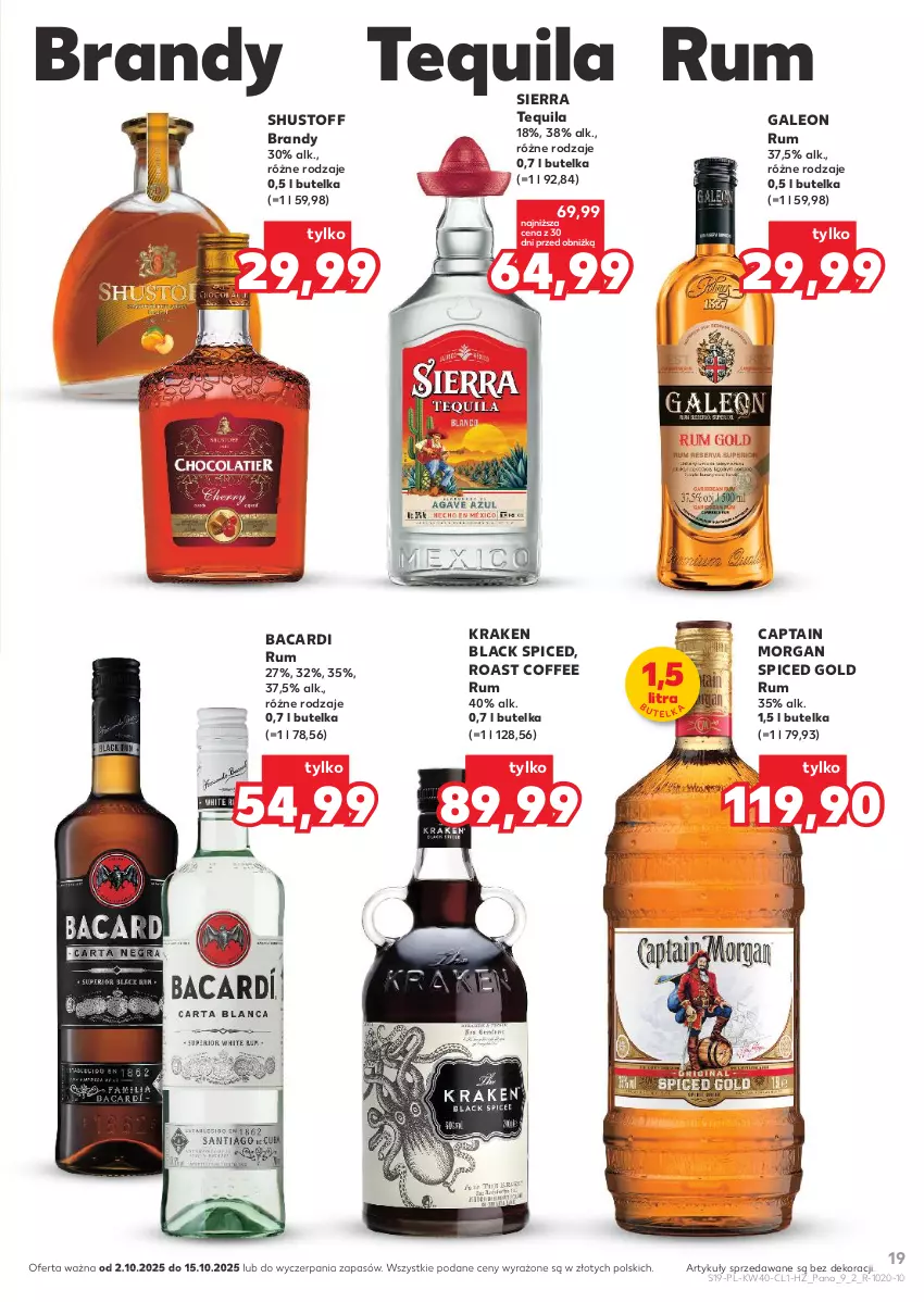 Gazetka promocyjna Kaufland - Barek Kauflandu - ważna 02.10 do 15.10.2025 - strona 19 - produkty: Bacardi, Brandy, Captain Morgan, Lack, Leon, Rum, Tequila