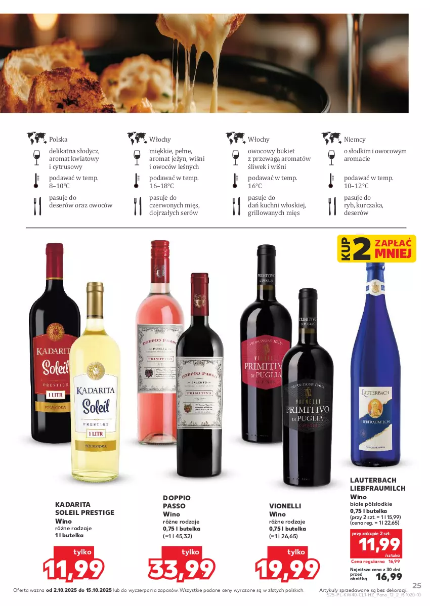 Gazetka promocyjna Kaufland - Barek Kauflandu - ważna 02.10 do 15.10.2025 - strona 25 - produkty: Bukiet, Deser, Grill, Kurczak, Ser, Wino