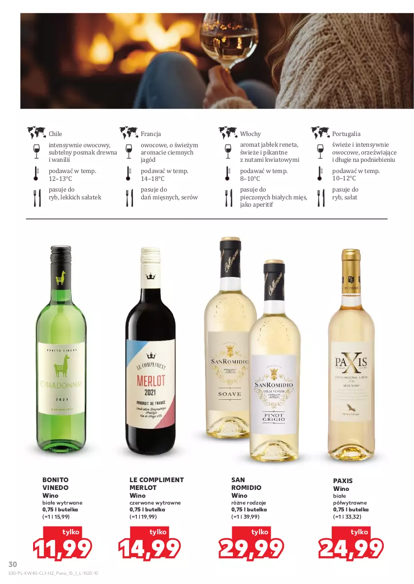 Gazetka promocyjna Kaufland - Barek Kauflandu - ważna 02.10 do 15.10.2025 - strona 30 - produkty: Merlot, Pax, Piec, Por, Sałat, Ser, Wino, Wino białe, Wino czerwone
