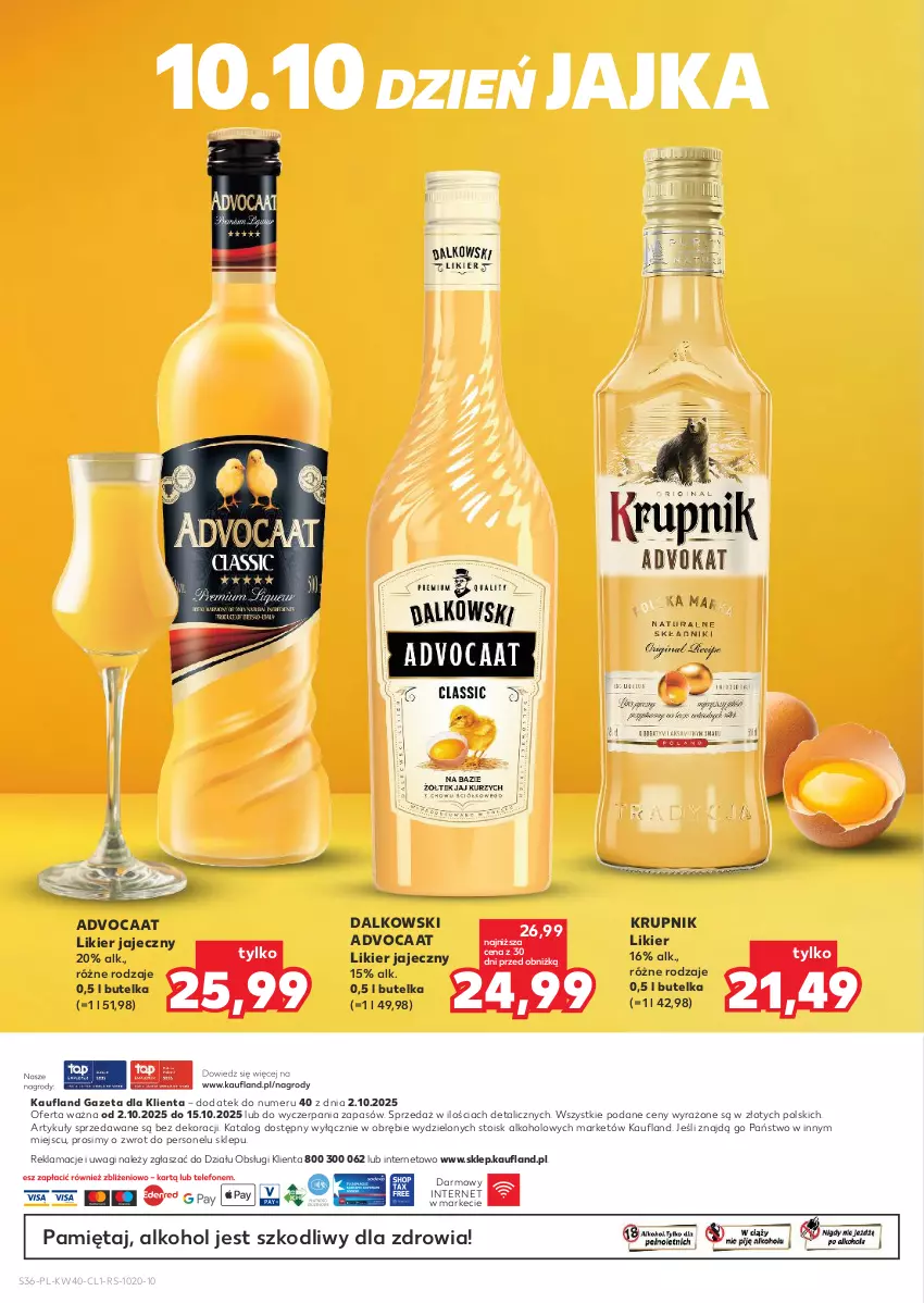 Gazetka promocyjna Kaufland - Barek Kauflandu - ważna 02.10 do 15.10.2025 - strona 36 - produkty: Advocaat, Krupnik, Likier, Likier jajeczny, Mięta, Wagi