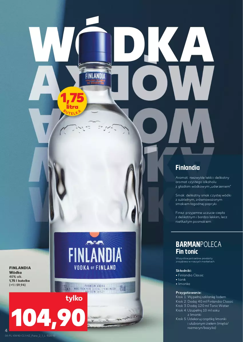 Gazetka promocyjna Kaufland - Barek Kauflandu - ważna 02.10 do 15.10.2025 - strona 4 - produkty: Bazyl, Bazylia, Finlandia, Limonka, Mięta, Sok, Tonik, Wódka