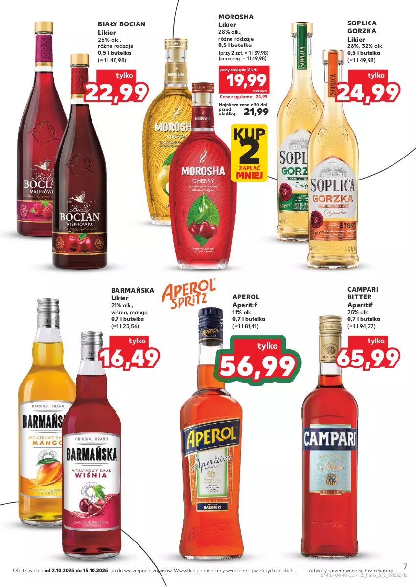Gazetka promocyjna Kaufland - Barek Kauflandu - ważna 02.10 do 15.10.2025 - strona 7 - produkty: Aperol, Biały Bocian, Likier, Mango, Soplica