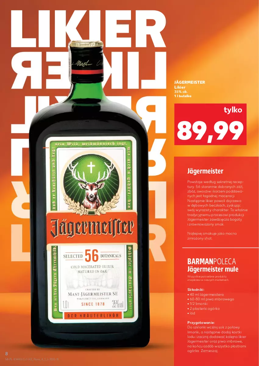 Gazetka promocyjna Kaufland - Barek Kauflandu - ważna 02.10 do 15.10.2025 - strona 8 - produkty: Acer, Imbir, Kret, Lanki, Likier, Mule, Olej, Piwa, Piwo, Piwo imbirowe, Plasterki, Sok, Tera