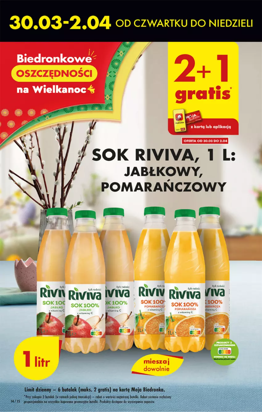 Gazetka promocyjna Biedronka - ważna 30.03 do 05.04.2023 - strona 14 - produkty: Sok