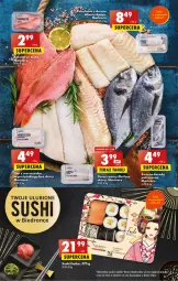 Gazetka promocyjna Biedronka - Gazetka - ważna od 05.04 do 05.04.2023 - strona 30 - produkty: Sok, Filet z morszczuka, , Sushi, Dorsz, Fa