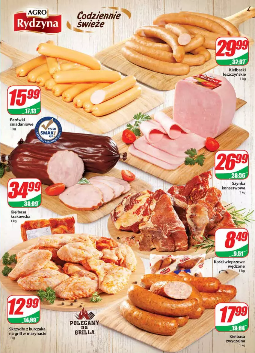 Gazetka promocyjna Dino - Gazetka - ważna 24.08 do 30.08.2022 - strona 9 - produkty: Danio, Grill, Kiełbasa, Kości wieprzowe, Kurczak, Parówki, Ser, Szynka, Szynka konserwowa