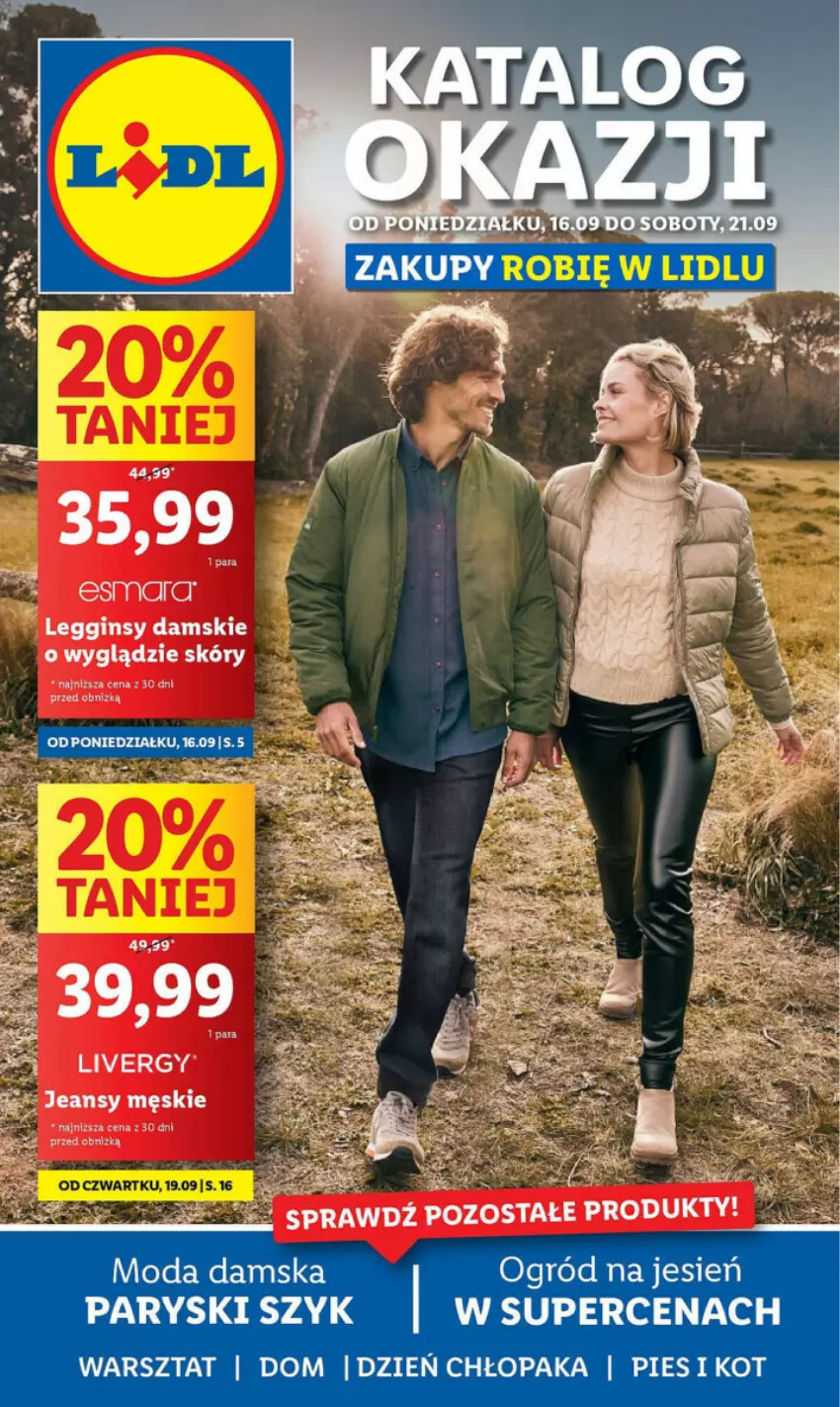 Gazetka promocyjna Lidl - ważna 16.09 do 24.09.2024 - strona 1 - produkty: Gin, Legginsy, Moda, Ogród