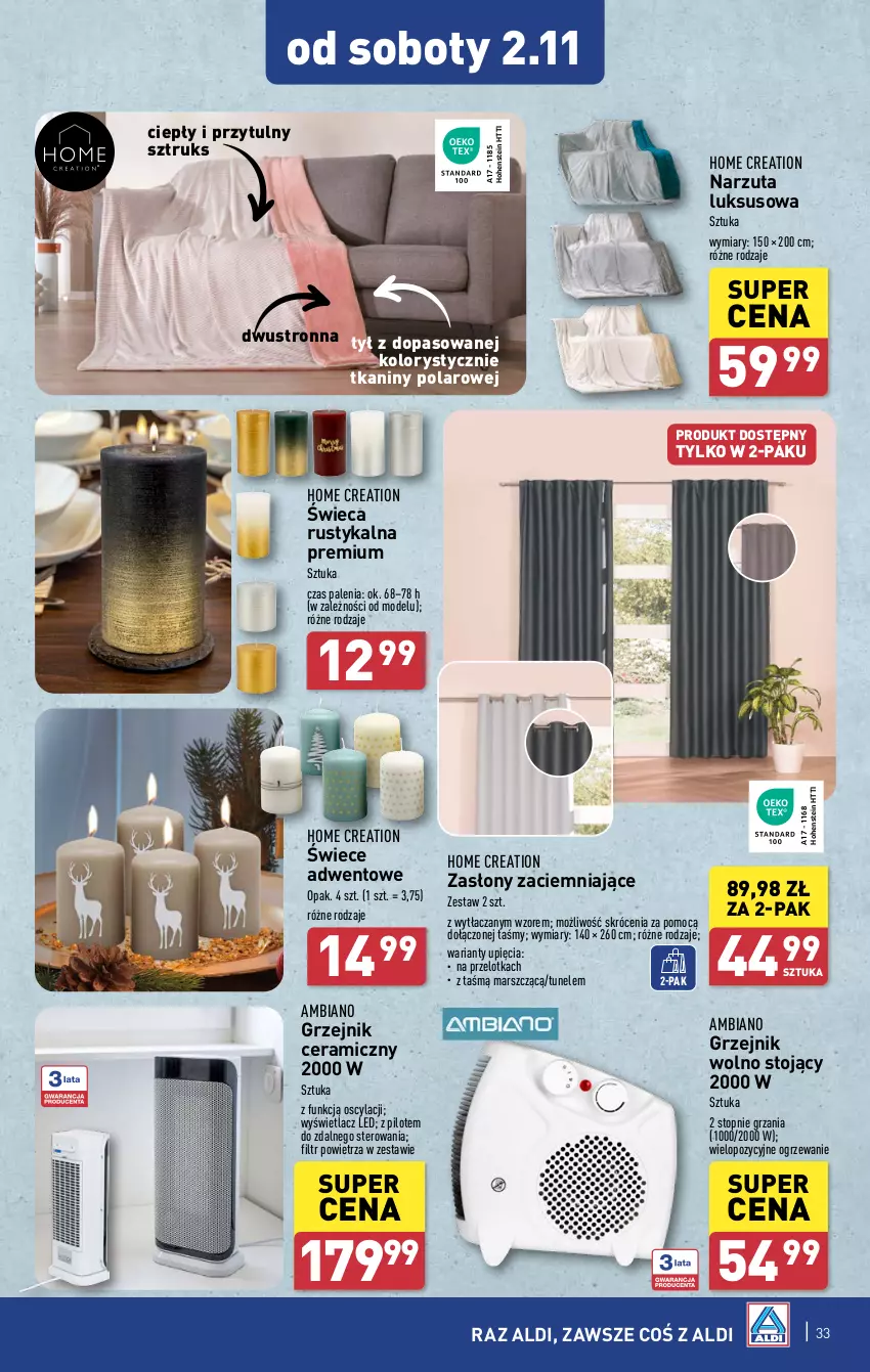 Gazetka promocyjna Aldi - Pełna oferta - ważna 28.10 do 02.11.2024 - strona 33 - produkty: Grzejnik, Mars, Narzuta, Ogrzewanie, Rust, Top, Tunel