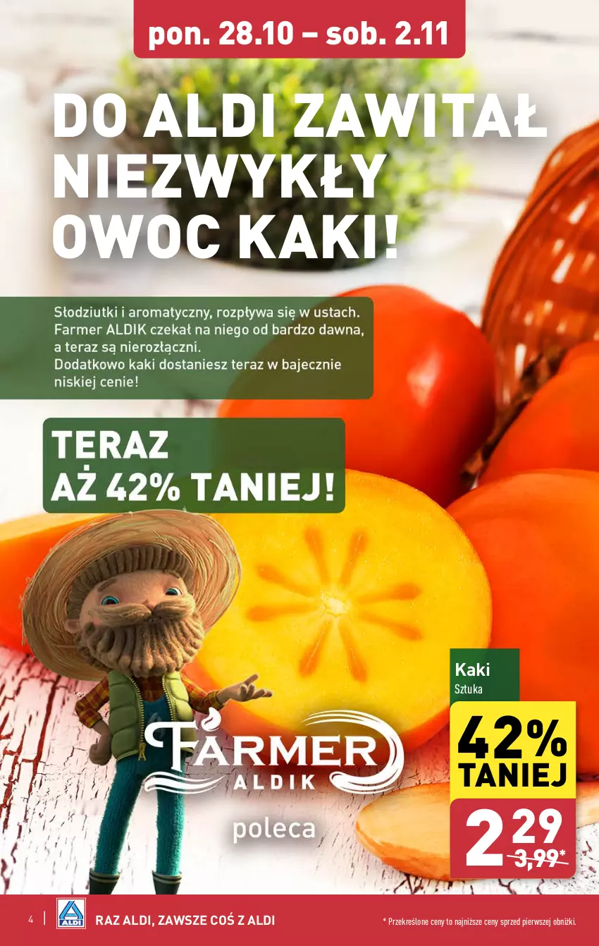 Gazetka promocyjna Aldi - Pełna oferta - ważna 28.10 do 02.11.2024 - strona 4 - produkty: Kaki