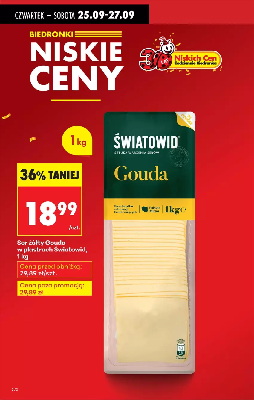 Gazetka promocyjna Biedronka - Od Czwartku - ważna 25.09 do 01.10.2025 - strona 2 - produkty: Gouda, Ser