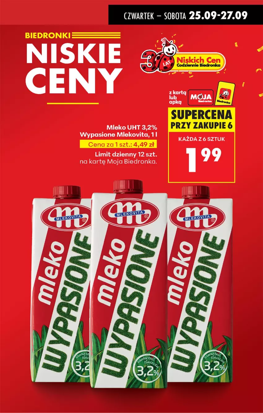Gazetka promocyjna Biedronka - Od Czwartku - ważna 25.09 do 01.10.2025 - strona 3 - produkty: Mleko, Mlekovita