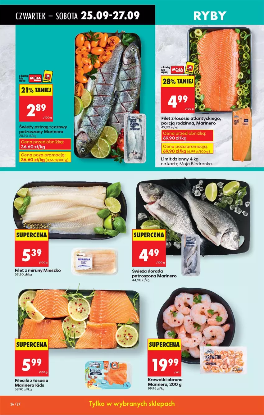 Gazetka promocyjna Biedronka - Od Czwartku - ważna 25.09 do 01.10.2025 - strona 30 - produkty: Krewetki, Miruna, Por, Sos