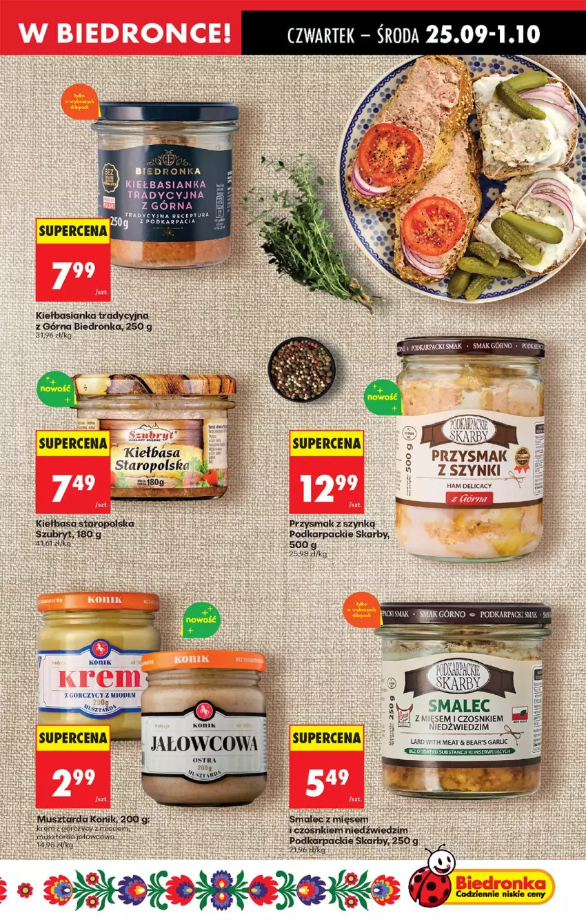 Gazetka promocyjna Biedronka - Od Czwartku - ważna 25.09 do 01.10.2025 - strona 39 - produkty: Basia, Fa, Karp, LG, Mus, Musztarda, Ser, Smalec