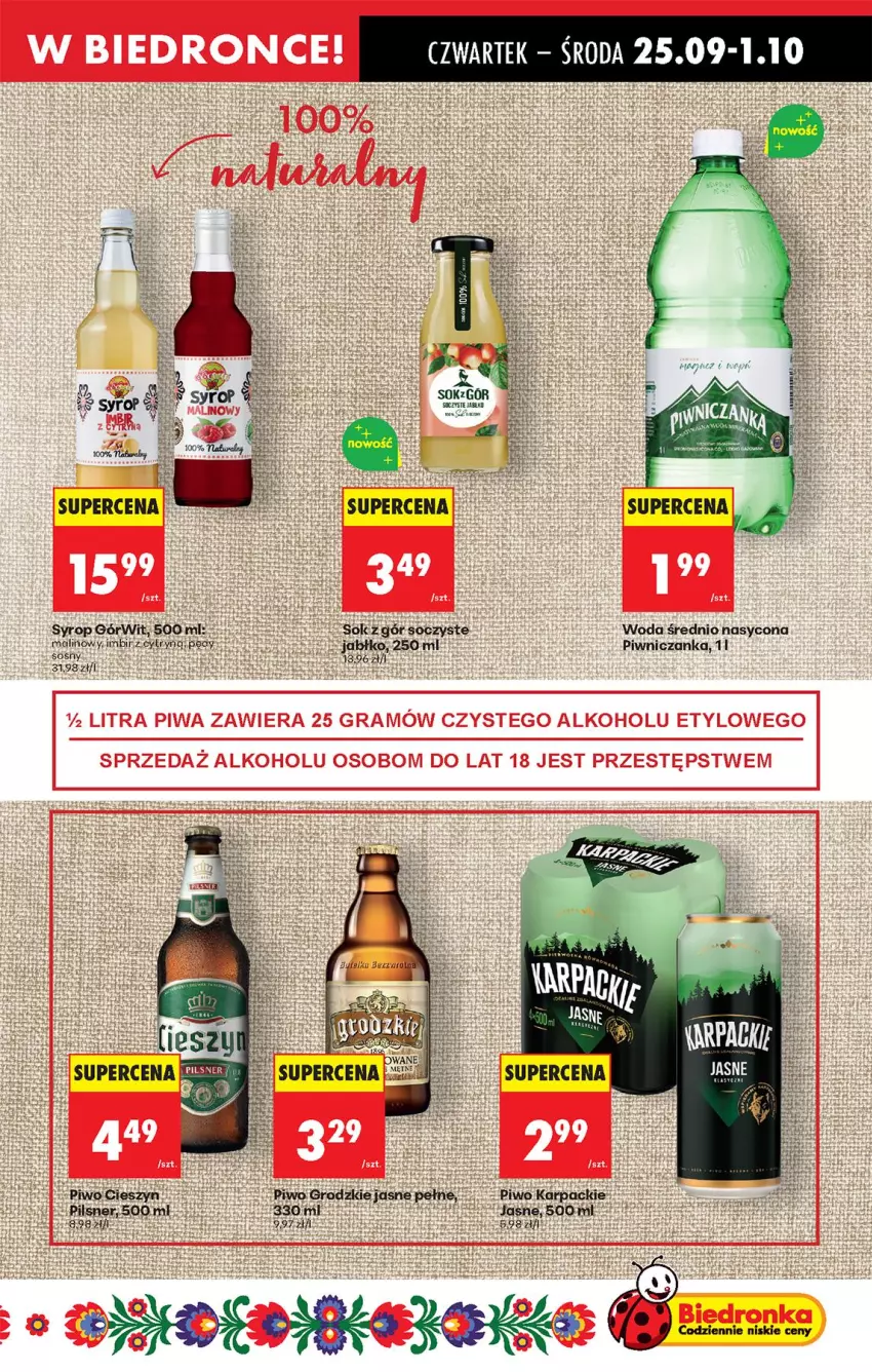 Gazetka promocyjna Biedronka - Od Czwartku - ważna 25.09 do 01.10.2025 - strona 43 - produkty: AEG, Fa, Gra, Imbir, Karp, Marker, O nas, Piwa, Piwo, Sos, Syrop, Woda