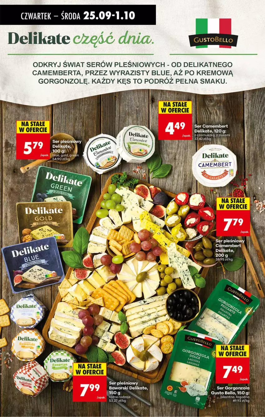 Gazetka promocyjna Biedronka - Od Czwartku - ważna 25.09 do 01.10.2025 - strona 44 - produkty: Bell, Camembert, Fa, Gorgonzola, Ser, Ser pleśniowy