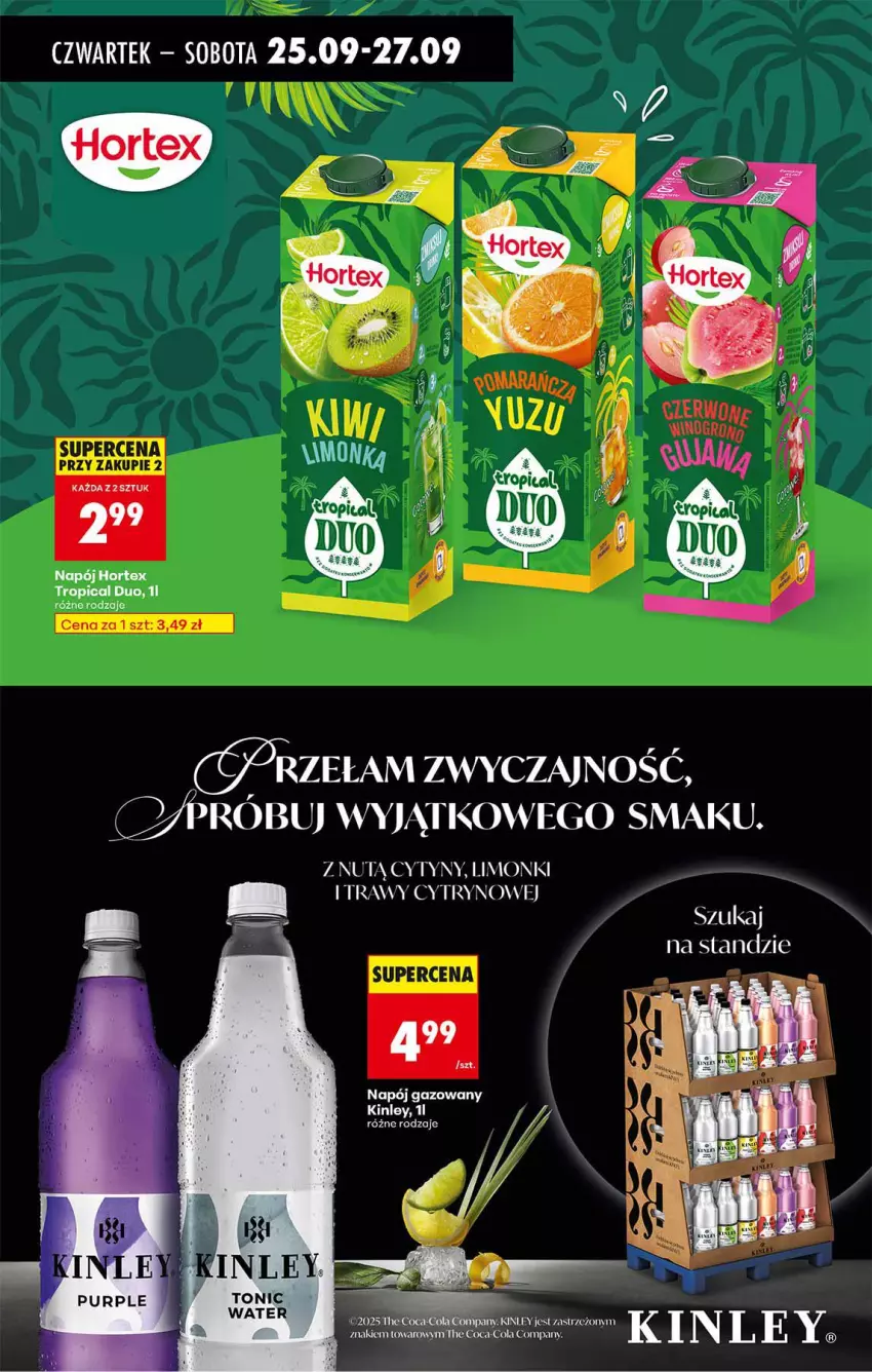Gazetka promocyjna Biedronka - Od Czwartku - ważna 25.09 do 01.10.2025 - strona 49 - produkty: Coca-Cola, Hortex, Napój, Napój gazowany, Tropical