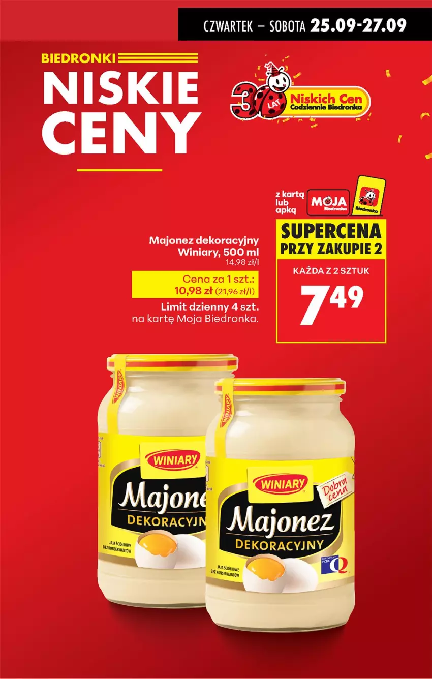 Gazetka promocyjna Biedronka - Od Czwartku - ważna 25.09 do 01.10.2025 - strona 5 - produkty: Majonez, Winiary