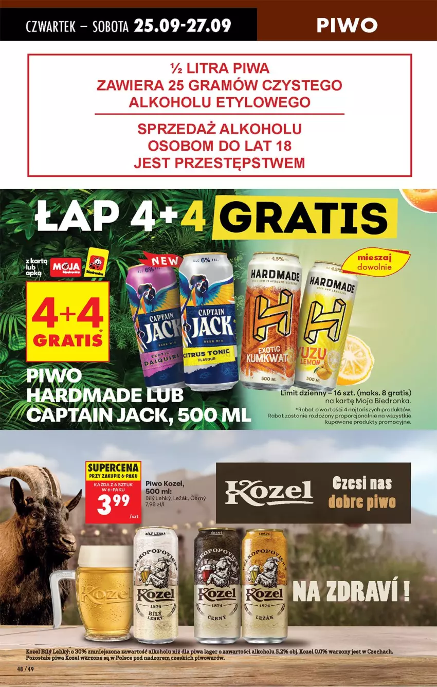 Gazetka promocyjna Biedronka - Od Czwartku - ważna 25.09 do 01.10.2025 - strona 60 - produkty: Gra, Kozel, Piwa, Piwo, Por, Róze