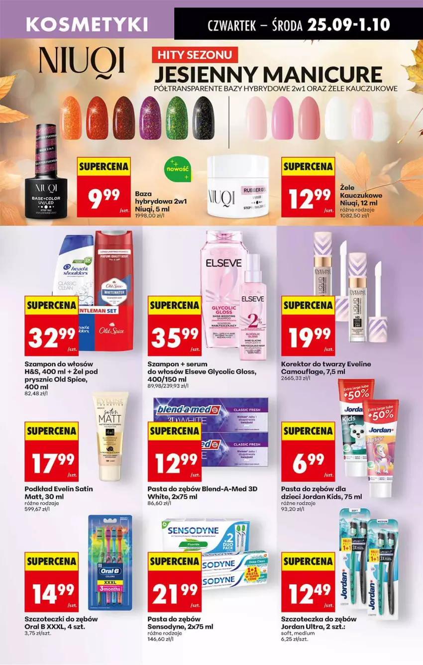 Gazetka promocyjna Biedronka - Od Czwartku - ważna 25.09 do 01.10.2025 - strona 63 - produkty: Blend-a-Med, Dzieci, Elseve, Eveline, Korektor do twarzy, Niuqi, Old Spice, Oral B, Pasta do zębów, Podkład, Rum, Sati, Sensodyne, Ser, Serum, Serum do włosów, Szampon, Szczoteczka, Szczoteczka do zębów, Tran