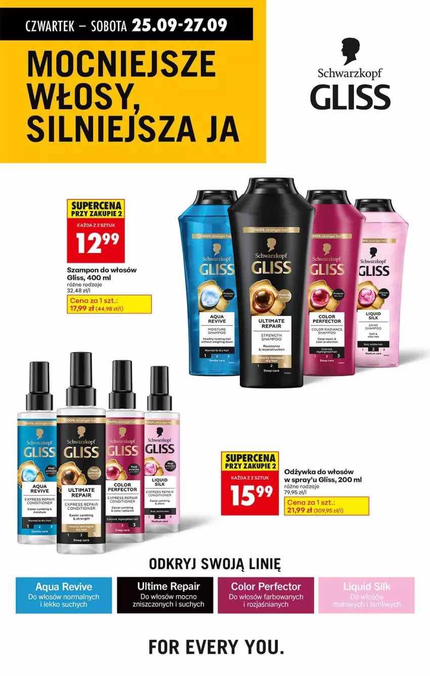 Gazetka promocyjna Biedronka - Od Czwartku - ważna 25.09 do 01.10.2025 - strona 65 - produkty: Fa, Odzywka do włosów, Szampon