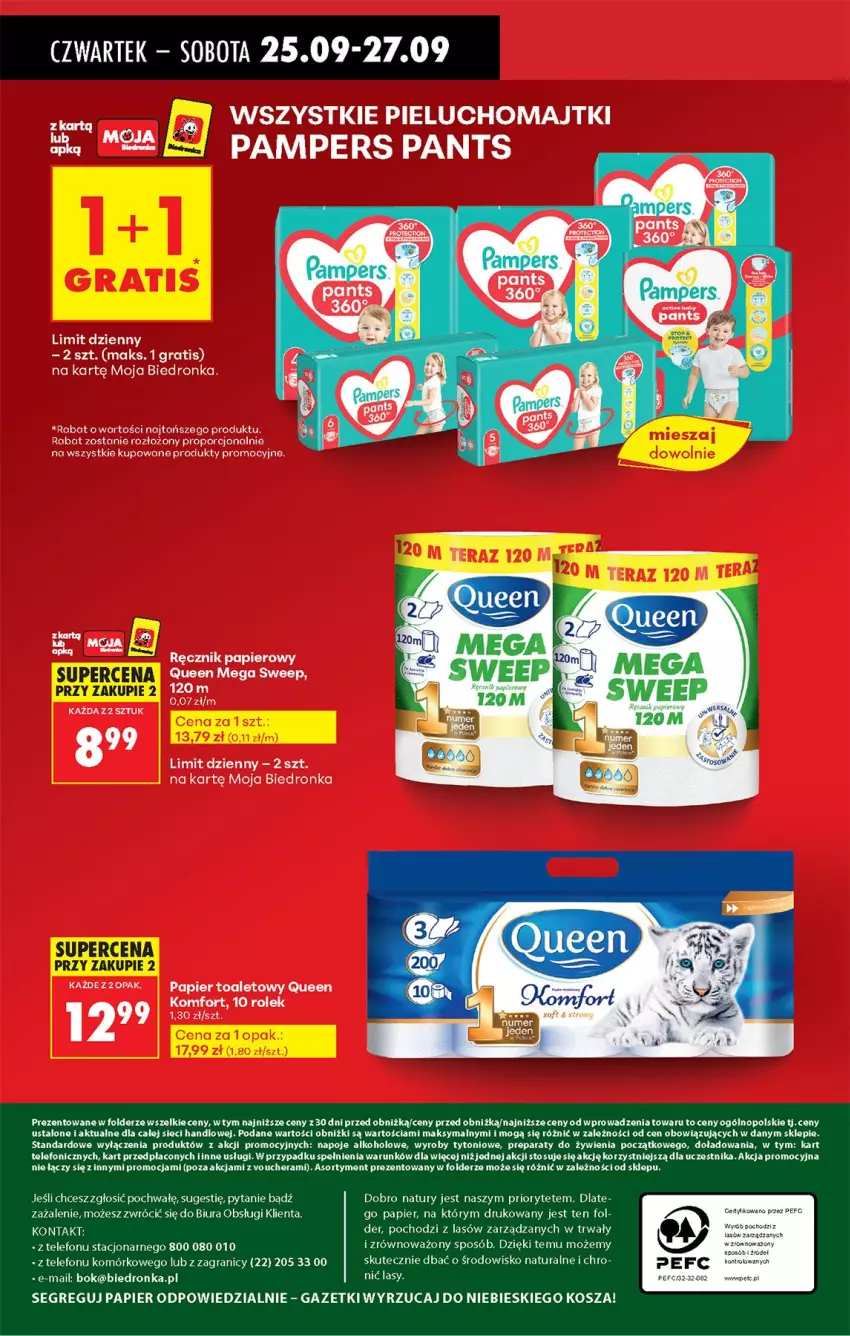 Gazetka promocyjna Biedronka - Od Czwartku - ważna 25.09 do 01.10.2025 - strona 77 - produkty: Gra, Kosz, Majtki, Napoje, Pampers, Papier, Papier toaletowy, Pieluchomajtki, Por, Telefon
