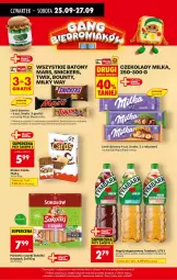 Gazetka promocyjna Biedronka - Od Czwartku - Gazetka - ważna od 01.10 do 01.10.2025 - strona 54 - produkty: Piec, Sok, Por, Mus, Gra, Milky Way, Parówki, Parówki z szynki, Klej, Bounty, Twix, Snickers, Mars, Tymbark, Baton, Napój niegazowany, Napój, Mięta, Kinder, Milka, LG