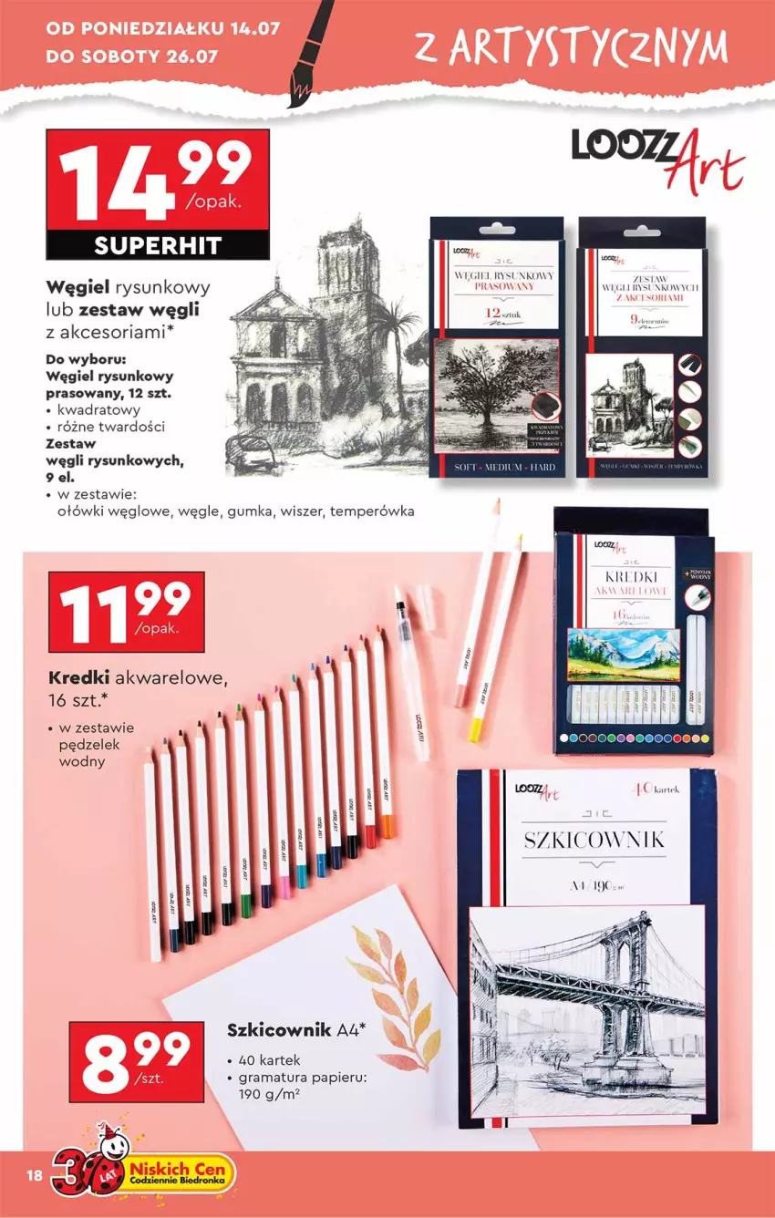 Gazetka promocyjna Biedronka - Okazje Tygodnia - ważna 14.07 do 26.07.2025 - strona 18 - produkty: Gra, Papier, Rama, Szkicownik