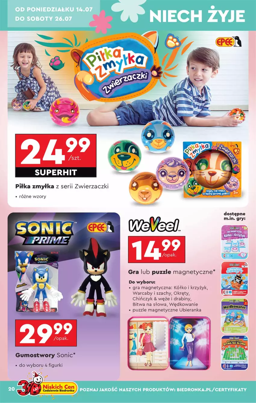 Gazetka promocyjna Biedronka - Okazje Tygodnia - ważna 14.07 do 26.07.2025 - strona 20 - produkty: Gra, Gry, Puzzle, Ser, Szachy