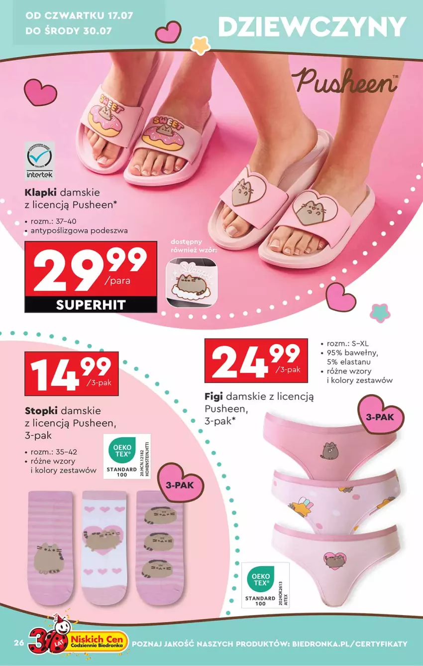 Gazetka promocyjna Biedronka - Okazje Tygodnia - ważna 14.07 do 26.07.2025 - strona 26 - produkty: Figi, Klapki, Top