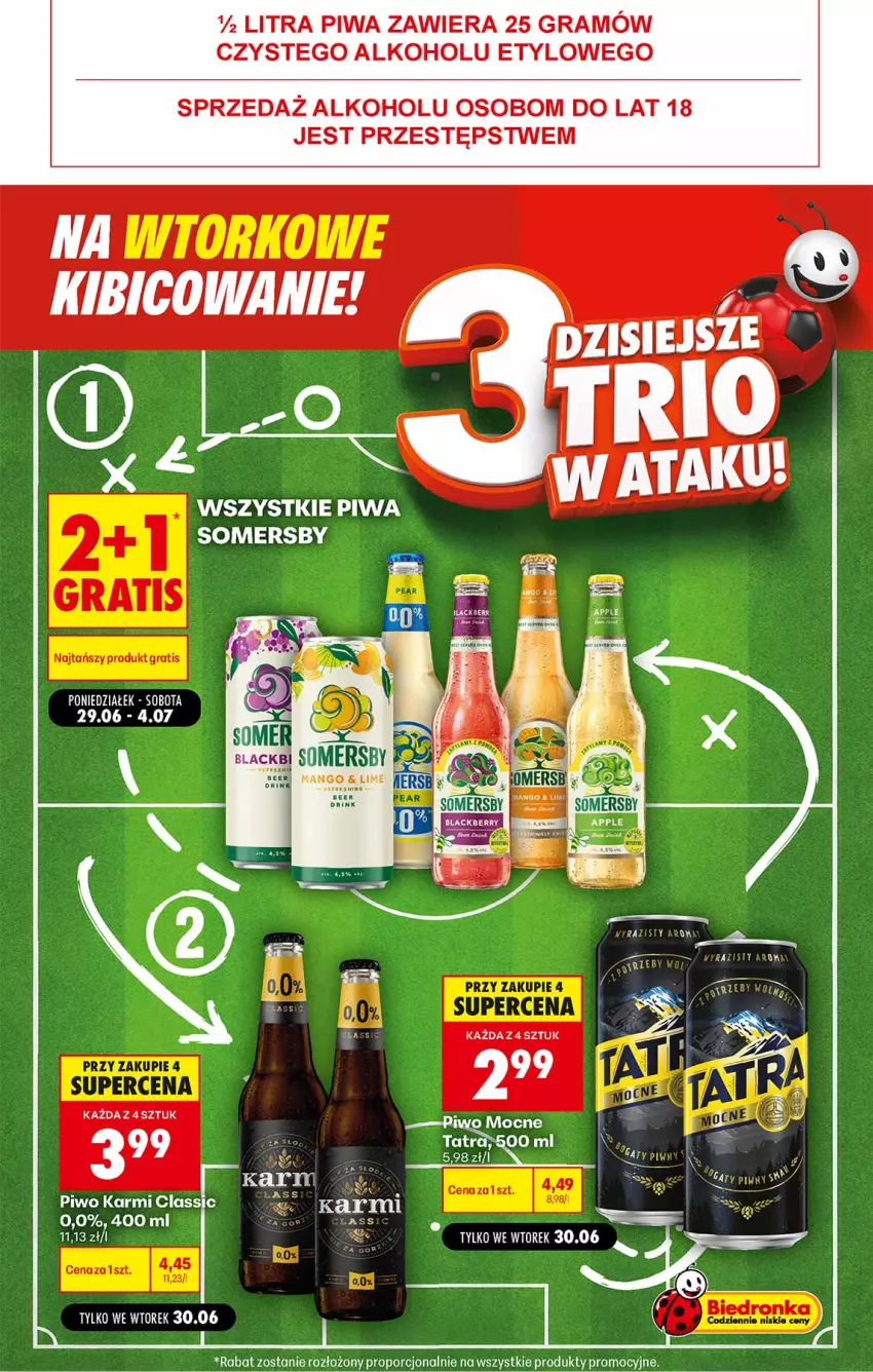 Gazetka promocyjna Biedronka - Gazetka - ważna 30.06 do 07.07.2026 - strona 2 - produkty: BIC, Gra, Karmi, Piwa, Piwo, Por, Somersby, Tatra
