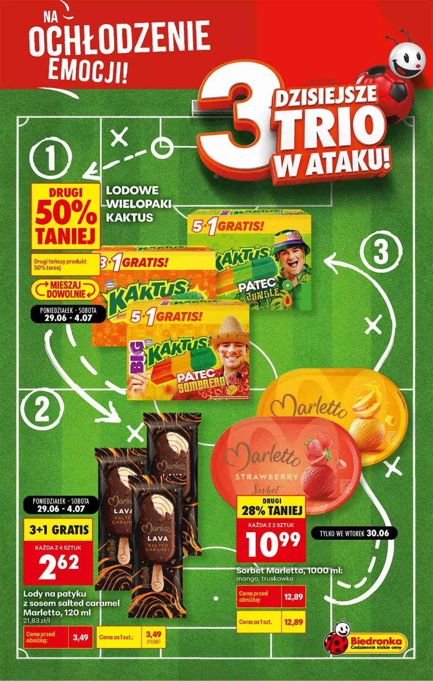 Gazetka promocyjna Biedronka - Gazetka - ważna 30.06 do 07.07.2026 - strona 3 - produkty: Kaktus, Lody, Mango, Sos