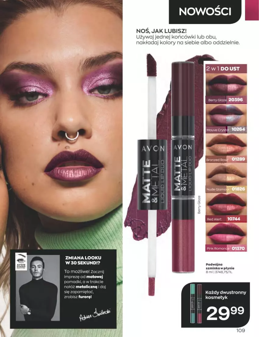 Gazetka promocyjna Avon - Katalog Avon 11/2022 kampania listopad - ważna 01.11 do 30.11.2022 - strona 109 - produkty: Amol, Inka, Mięta, Rama, Szminka