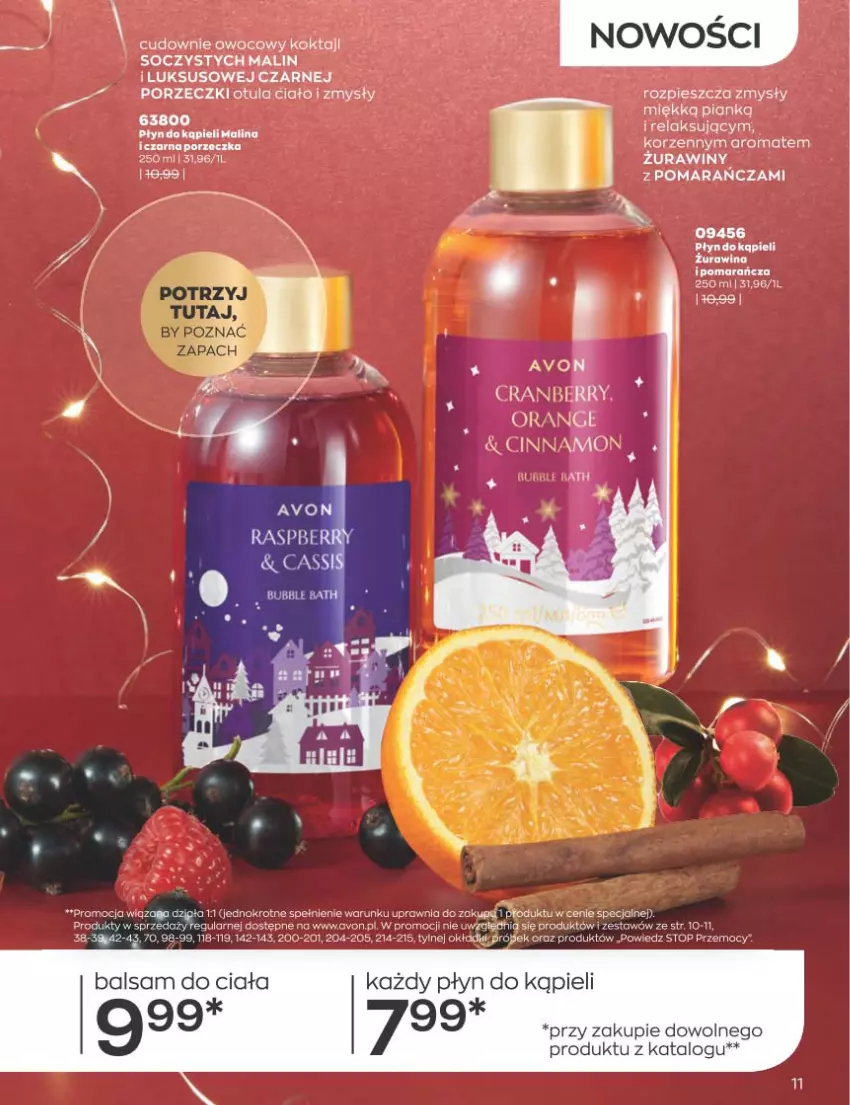 Gazetka promocyjna Avon - Katalog Avon 11/2022 kampania listopad - ważna 01.11 do 30.11.2022 - strona 11 - produkty: Balsam do ciała, Płyn do kąpieli, Por, Top