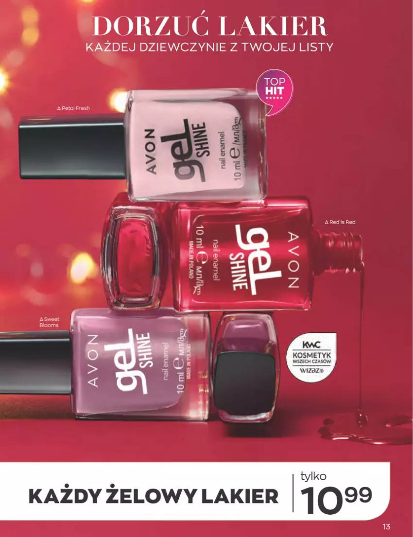 Gazetka promocyjna Avon - Katalog Avon 11/2022 kampania listopad - ważna 01.11 do 30.11.2022 - strona 13 - produkty: Lakier