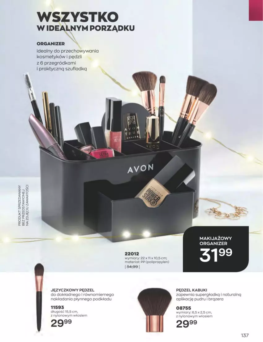 Gazetka promocyjna Avon - Katalog Avon 11/2022 kampania listopad - ważna 01.11 do 30.11.2022 - strona 137 - produkty: Makijaż, Organizer, Podkład, Por, Rosie