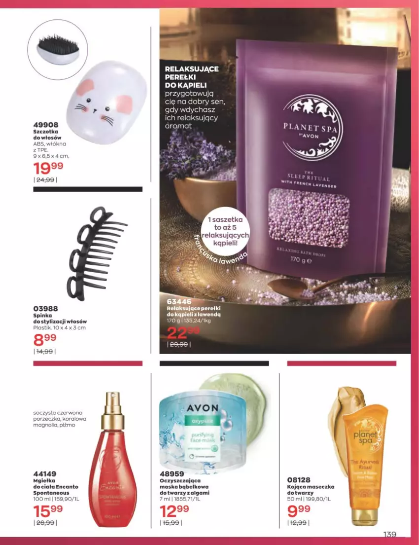 Gazetka promocyjna Avon - Katalog Avon 11/2022 kampania listopad - ważna 01.11 do 30.11.2022 - strona 139 - produkty: Fa, Gra, Inka, LG, Maska, Por, Szczotka, Szczotka do włosów