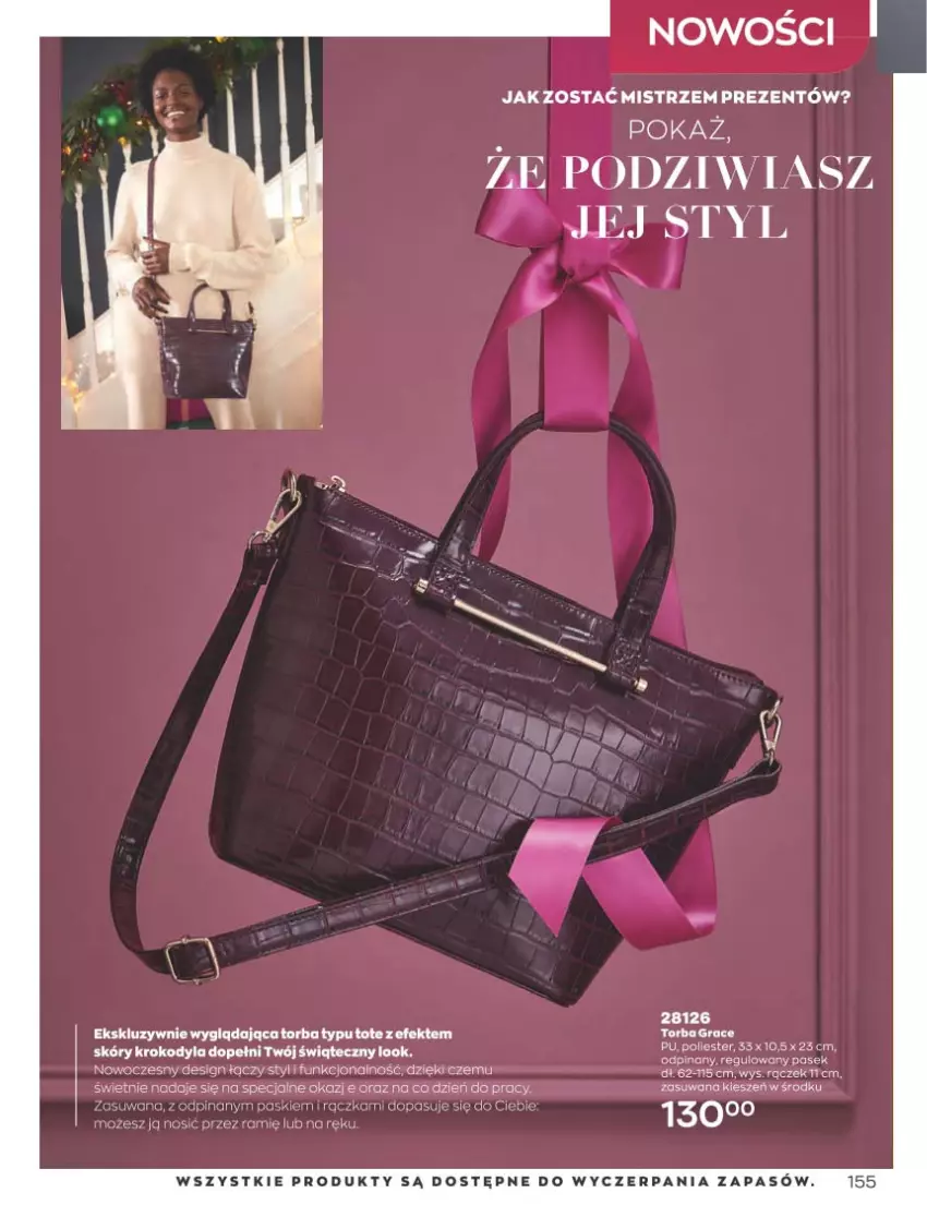 Gazetka promocyjna Avon - Katalog Avon 11/2022 kampania listopad - ważna 01.11 do 30.11.2022 - strona 155 - produkty: LG, Torba