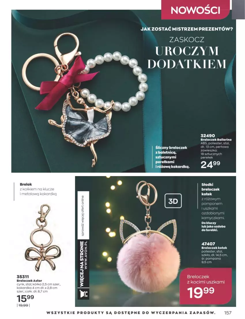 Gazetka promocyjna Avon - Katalog Avon 11/2022 kampania listopad - ważna 01.11 do 30.11.2022 - strona 157 - produkty: Breloczek, Koc, Kotek, LG