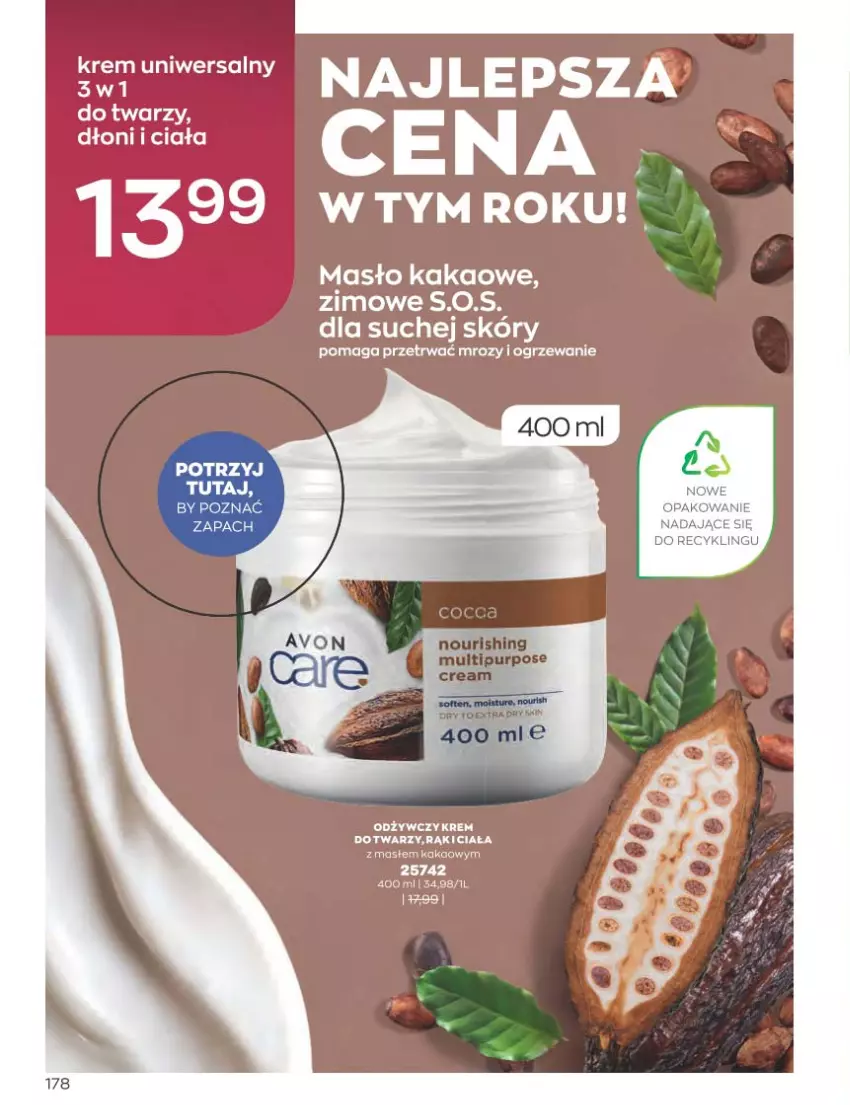 Gazetka promocyjna Avon - Katalog Avon 11/2022 kampania listopad - ważna 01.11 do 30.11.2022 - strona 178 - produkty: Kakao, Krem uniwersalny, Masło, Ogrzewanie