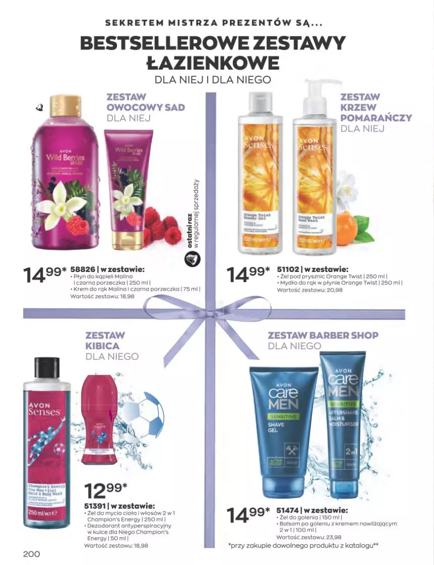 Gazetka promocyjna Avon - Katalog Avon 11/2022 kampania listopad - ważna 01.11 do 30.11.2022 - strona 200 - produkty: Balsam po goleniu, BIC, Dezodorant, Kret, Mydło, Por