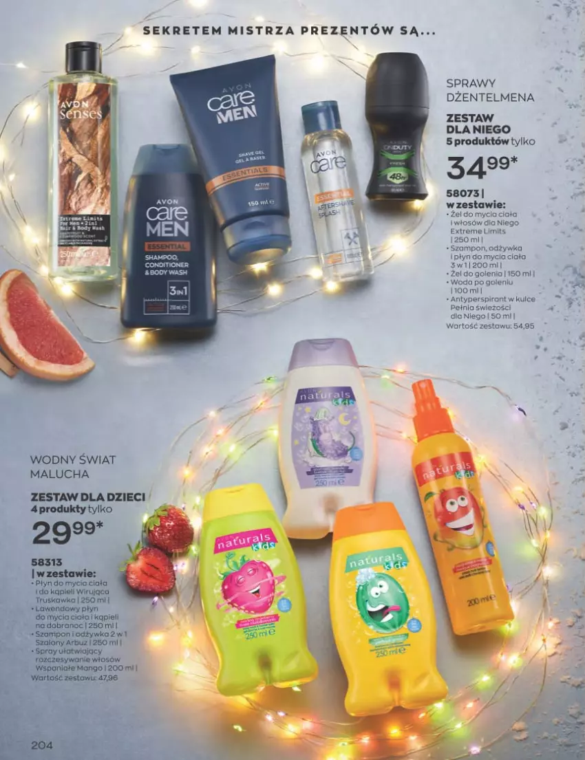 Gazetka promocyjna Avon - Katalog Avon 11/2022 kampania listopad - ważna 01.11 do 30.11.2022 - strona 204 - produkty: Antyperspirant, Dzieci, Fa, Kret, Płyn do mycia, Szampon, Woda, Woda po goleniu