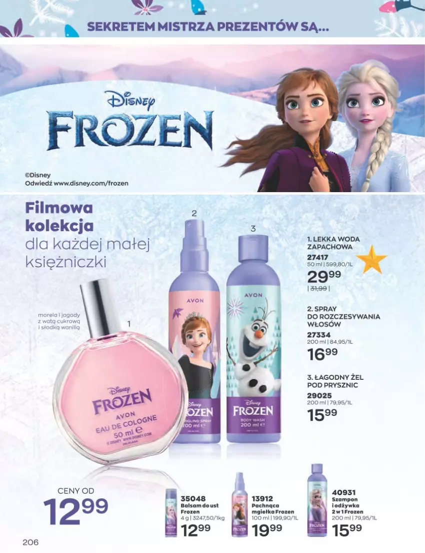 Gazetka promocyjna Avon - Katalog Avon 11/2022 kampania listopad - ważna 01.11 do 30.11.2022 - strona 206 - produkty: Disney, Frozen, Kret, Szampon