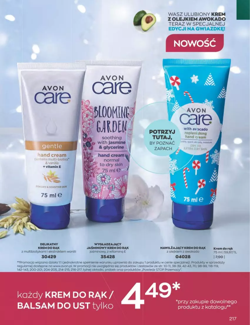 Gazetka promocyjna Avon - Katalog Avon 11/2022 kampania listopad - ważna 01.11 do 30.11.2022 - strona 217 - produkty: Krem do rąk, Olej, Tera, Top