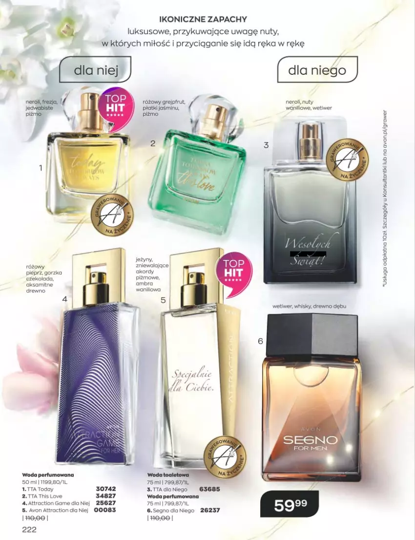 Gazetka promocyjna Avon - Katalog Avon 11/2022 kampania listopad - ważna 01.11 do 30.11.2022 - strona 222 - produkty: Aksam, Czekolada, Gra, Grejpfrut, Młot, Nuty, Perfum, Woda, Woda perfumowana