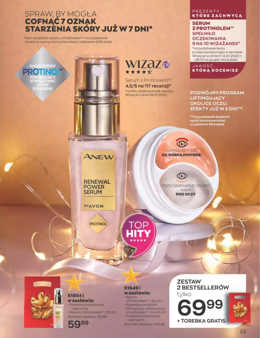 Gazetka promocyjna Avon - Katalog Avon 11/2022 kampania listopad - ważna 01.11 do 30.11.2022 - strona 23 - produkty: Fa, Gra, Rum, Ser, Serum, Torebka