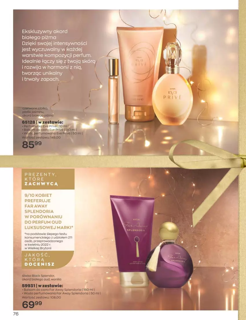 Gazetka promocyjna Avon - Katalog Avon 11/2022 kampania listopad - ważna 01.11 do 30.11.2022 - strona 76 - produkty: Fa, Perfum, Por